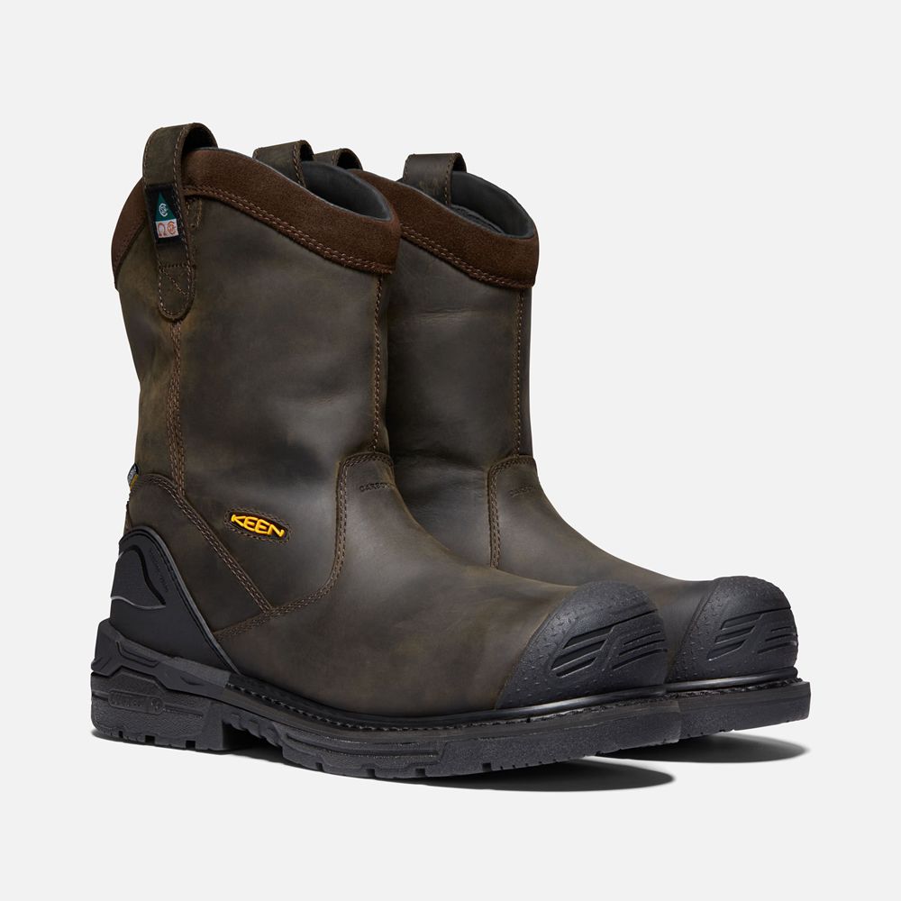 Keen Laarzen Heren Zwart Bruin - Csa Philadelphia Wellington (Carbon-Fiber Toe) - 89754-PYTR